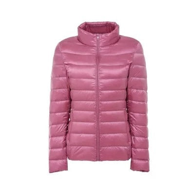 E0805# Women Stand Collar Down Coat