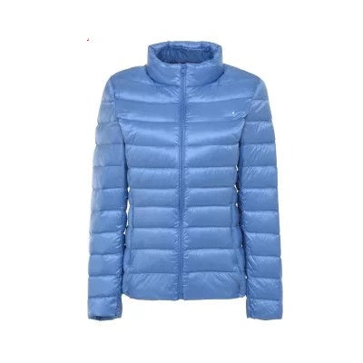 E0805# Women Stand Collar Down Coat