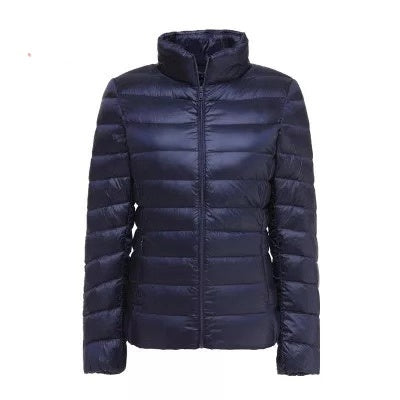 E0805# Women Stand Collar Down Coat