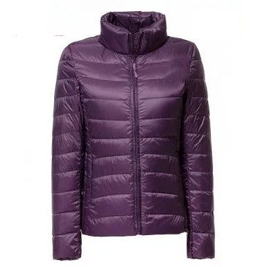 E0805# Women Stand Collar Down Coat